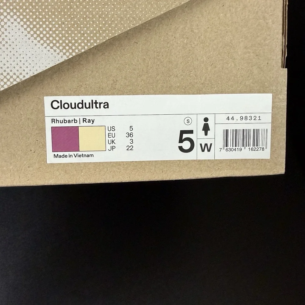 On Cloud Womens Cloud Ultra size 5 Rhubarb Ray Pink Purple Athleisure 44.98321